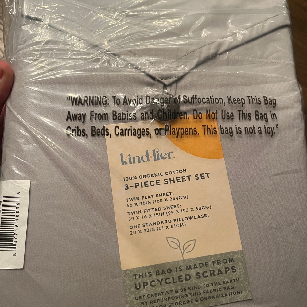 Bundle of 2 100% Organic Cotton Solid Sheet Set - Kindlier